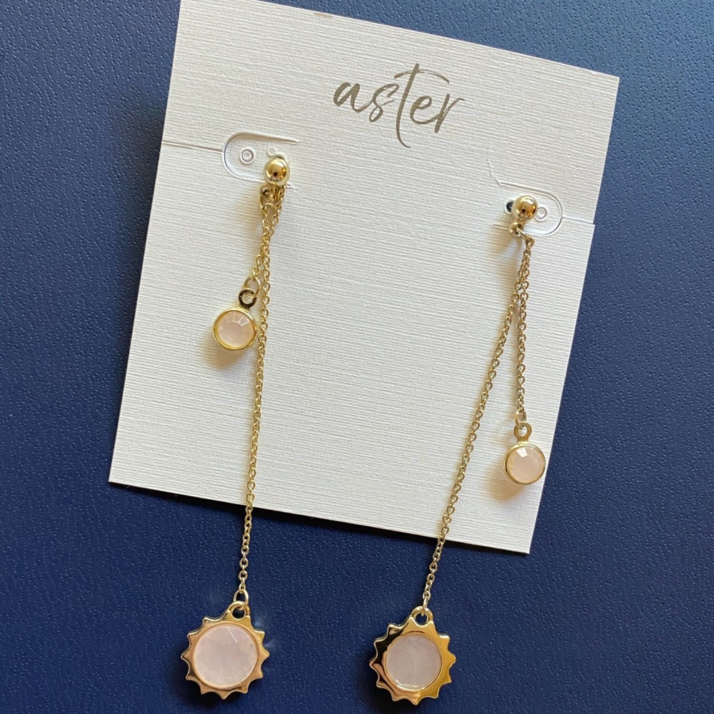 Beautiful Aster Birch Drop Earrings